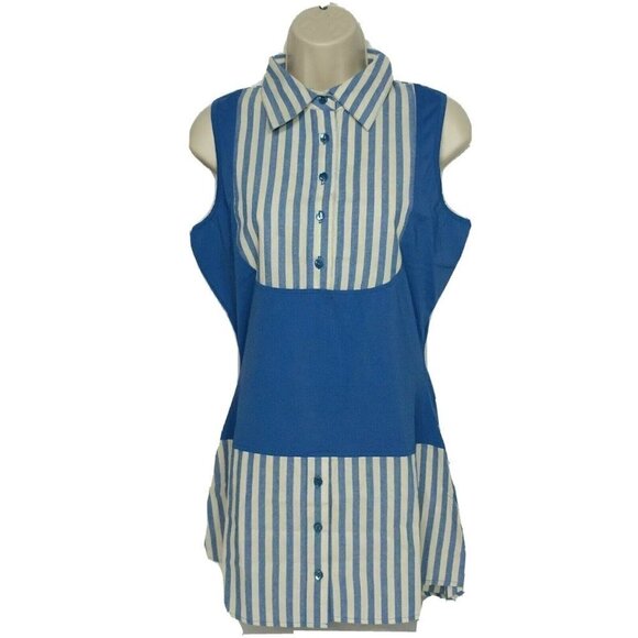 Kathleen Kirkwood Chambray Shirttail Top - Picture 1 of 5